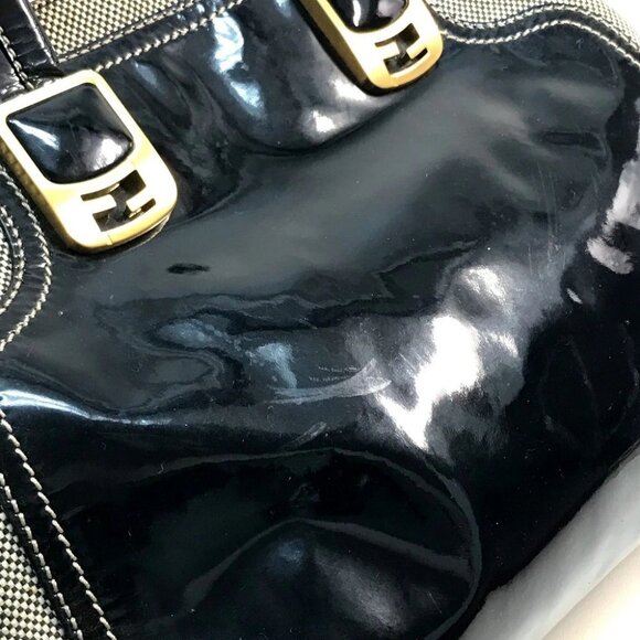 FENDI Enamel Crossbody Shoulder chameleon 2WAY Shoulder Bag Hand Bag - Picture 9 of 16